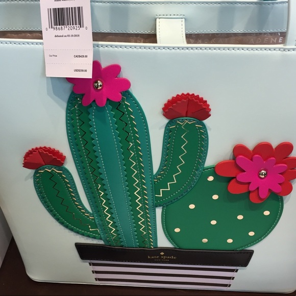 NWT KATE SPADE HORIZONS CACTUS ISLAND WATERS TOTE - Picture 4 of 8
